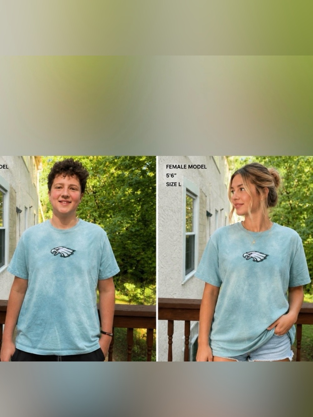 Philadelphia Eagles Upcycled Patch T-Shirt | Men’s & Women’s L | One of a Kind